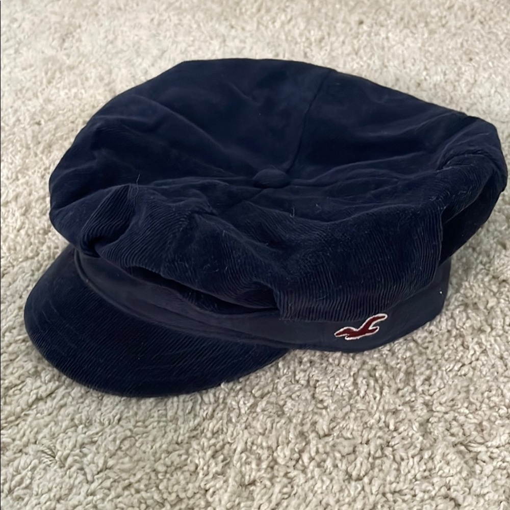 Vintage Hollister Blue Newsboy Hat Soft Fabric Classic Design